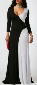 Beautiful black/white dress XL